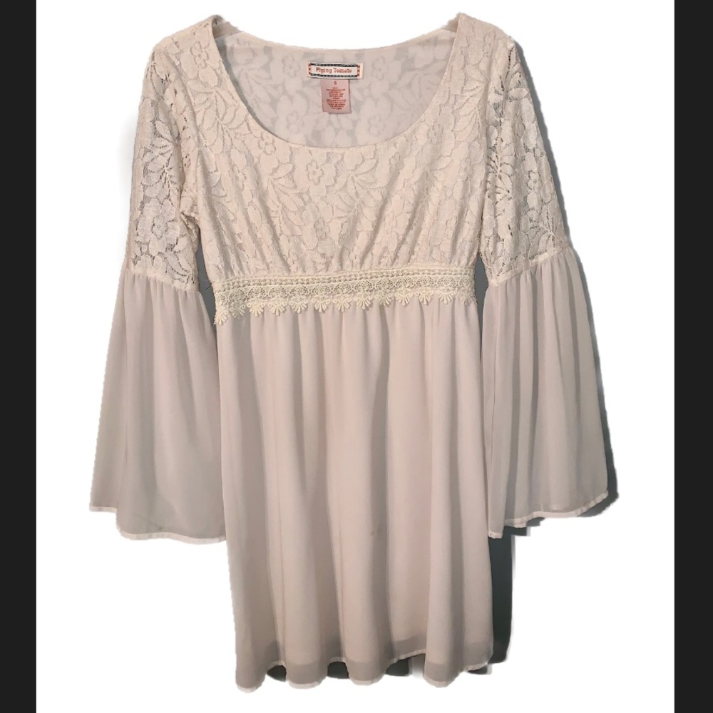 Flying Tomato Nude Lace Dress | Size S